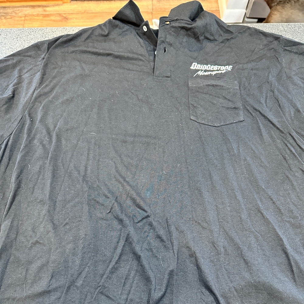 Hanes 2XL Men’s black polo Bridgestone Motorsport
